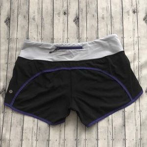 Lululemon Run Times black and purple size 8
